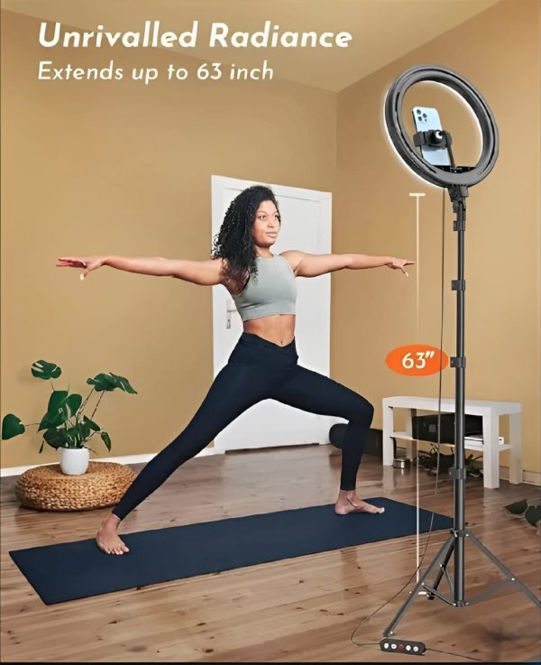 26cm LED Ring Light with Phone Holder & 7ft Tripod Stand | 3 Color Modes | Dimmable USB Selfie Light for Makeup, Photography & Videography