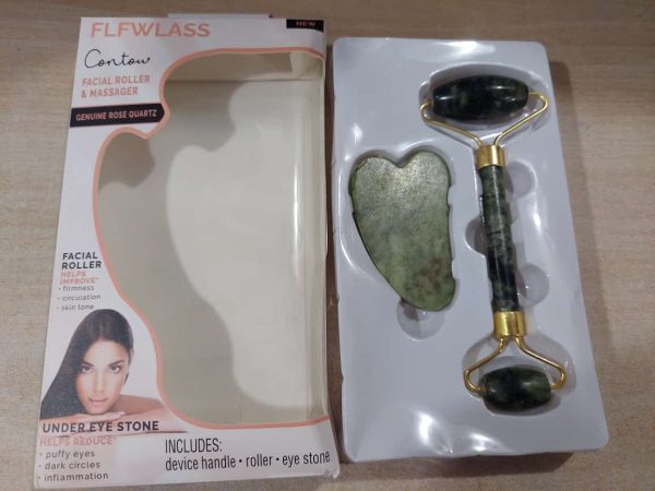 Flawless Jade Roller with Stone (Marble) | Natural Facial Roller & Massager | Anti-Aging Beauty Tool