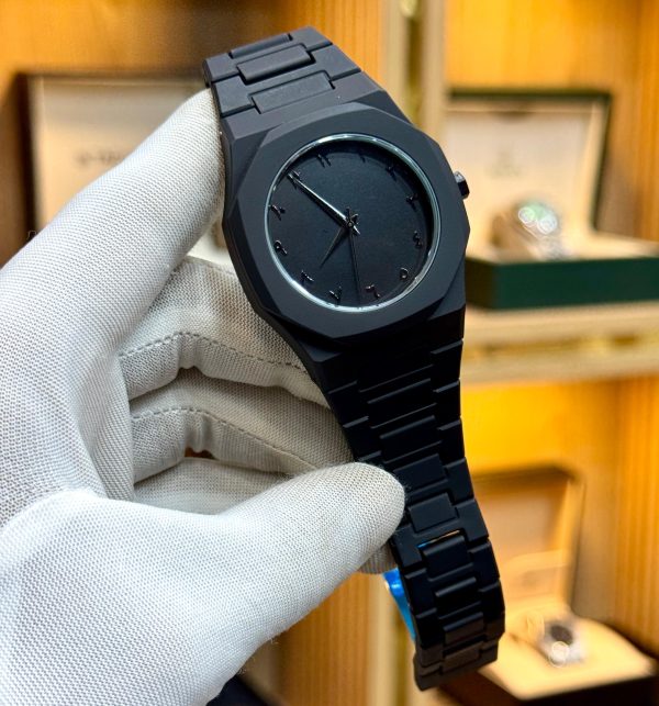 Full Black Aura Quartz Watch | Premium Lightweight Analog Watch for Men & Boys – Stylish Casual Fiber Body