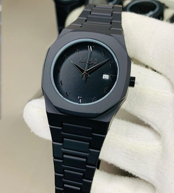 Full Black Aura Quartz Watch | Premium Lightweight Analog Watch for Men & Boys – Stylish Casual Fiber Body