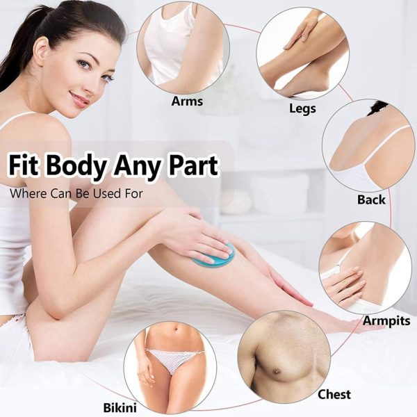 Crystal Hair Removal Epilator | Painless Glass Exfoliator Tool for Smooth Skin | Waterproof & Reusable