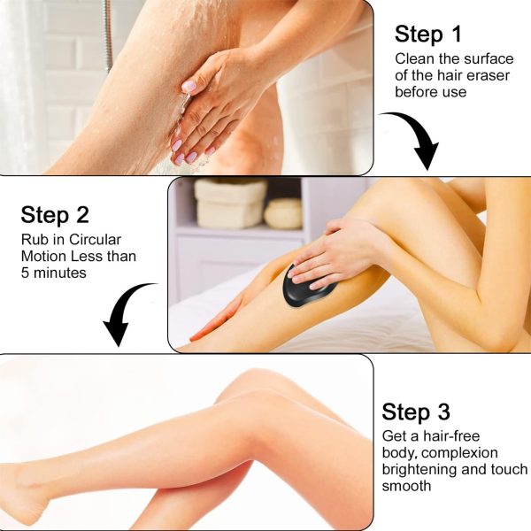 Crystal Hair Removal Epilator | Painless Glass Exfoliator Tool for Smooth Skin | Waterproof & Reusable