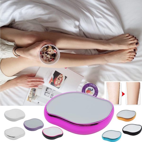 Crystal Hair Removal Epilator | Painless Glass Exfoliator Tool for Smooth Skin | Waterproof & Reusable