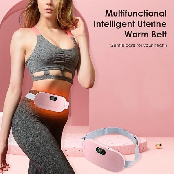 Menstrual Heating Pad | Portable Period Pain Relief Belt with Heat & Massage | Cramp Relief Device for Women