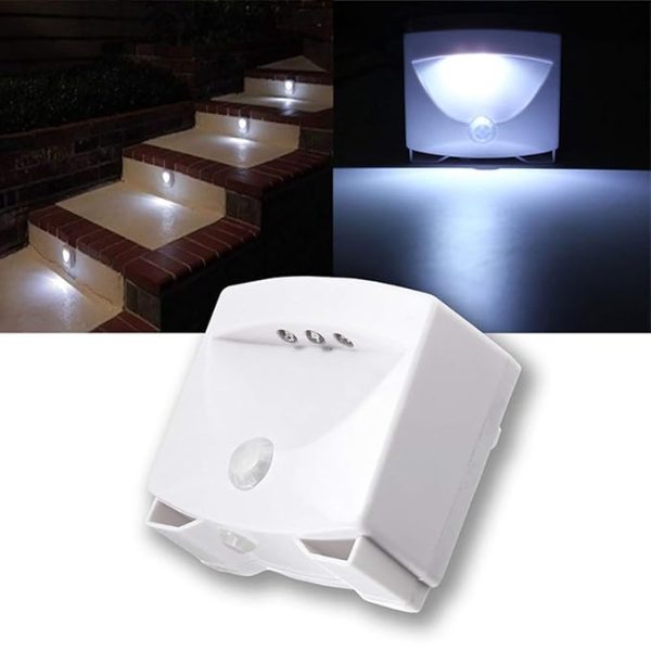 Indoor & Outdoor LED Motion Sensor Night Light – Wireless, Battery Powered, Auto On/Off (Imported)