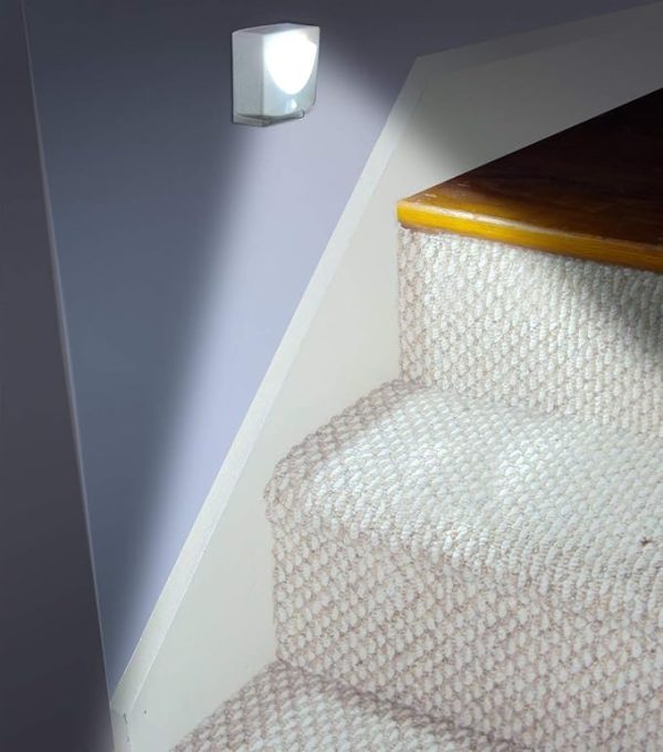 Indoor & Outdoor LED Motion Sensor Night Light – Wireless, Battery Powered, Auto On/Off (Imported)