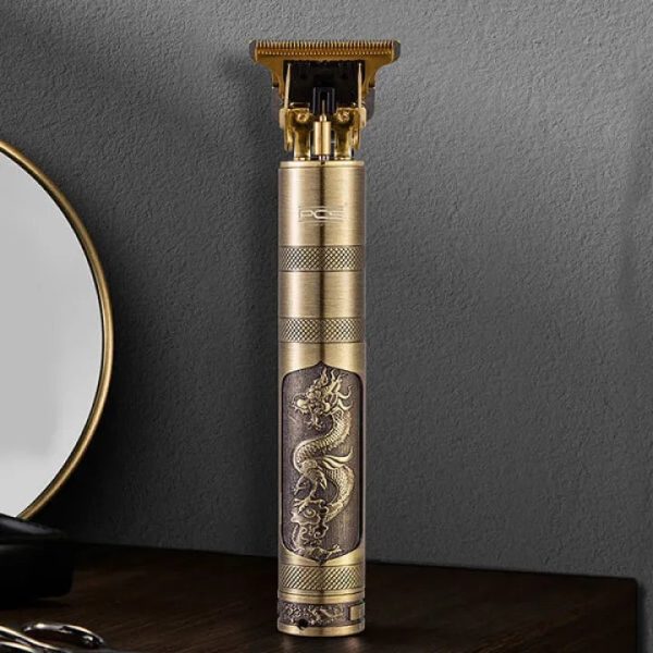 Vintage T9 Hair Trimmer for Men | Professional Metal Body Beard & Hair Clipper | USB Rechargeable Shaver