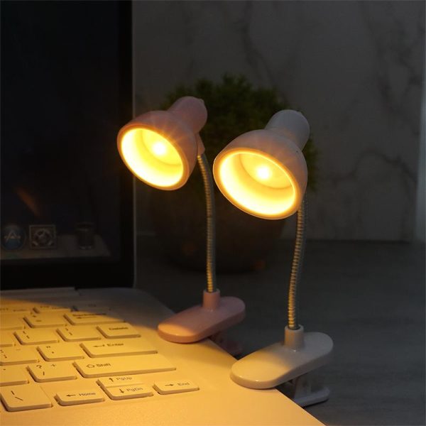 Mini LED Clamp Lamp – Portable USB Desk Light with Flexible Neck & Strong Clamp Base