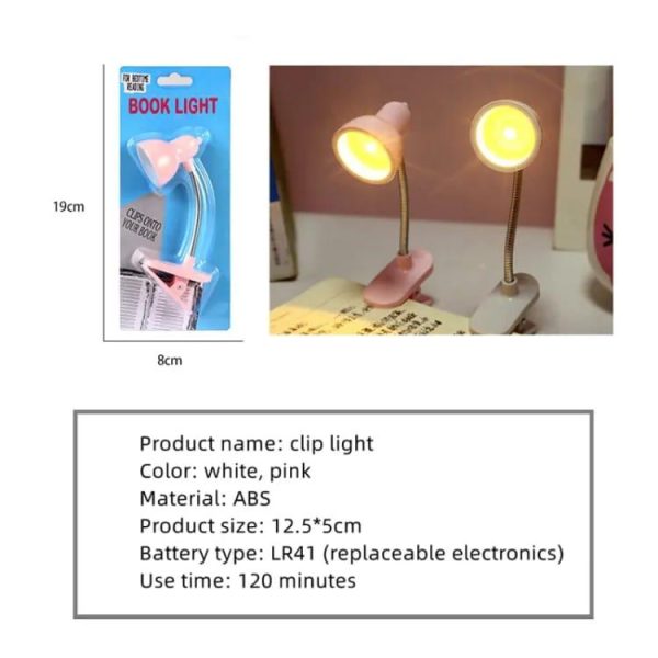 Mini LED Clamp Lamp – Portable USB Desk Light with Flexible Neck & Strong Clamp Base