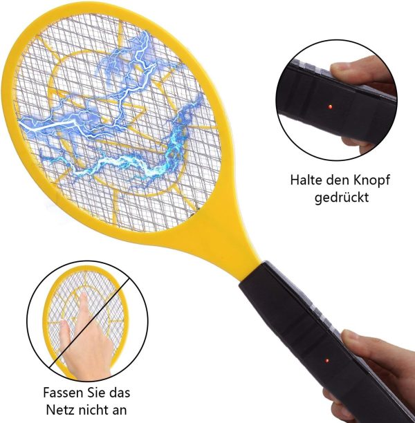 Electric Mosquito Killer Racket 2 in 1 with LED Flashlight β Rechargeable, Safe & Portable (Random Color)