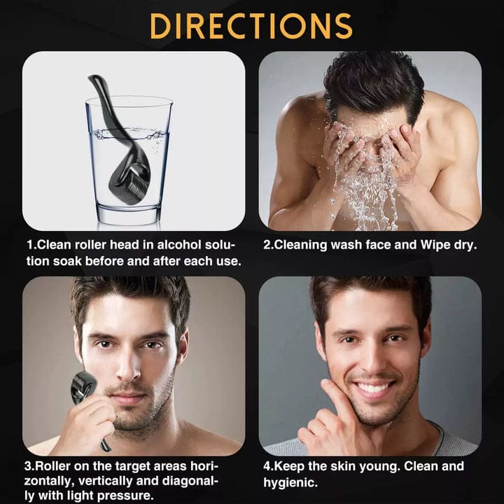 Derma Roller for Skin & Beard Growth | Microneedle Therapy Tool for Face, Hair & Scalp Care