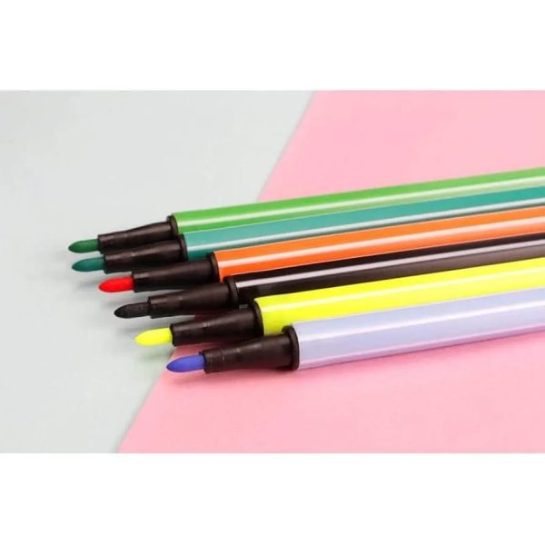 Set of 12 Flomaster Colors – Kids Drawing & Coloring Markers | Yellow Bird Design