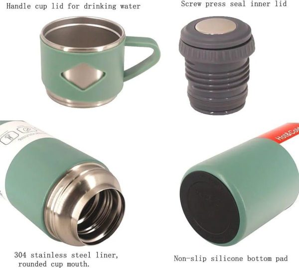 Vacuum Insulated Water Bottle 500ml | Stainless Steel Thermos Cup Gift Box Set for Travel, Office & Gifting