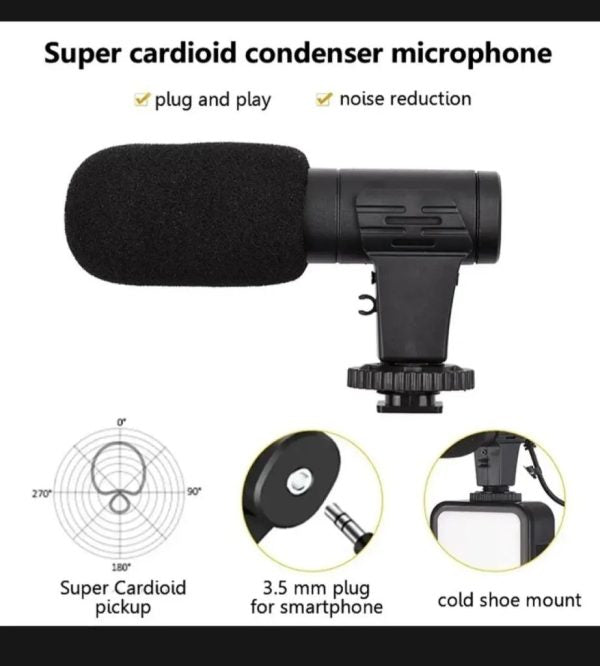 AY-49 Vlogging Kit – Complete Video Making Kit with Tripod, Light & Microphone | Professional Content Creation Kit for YouTube, TikTok & Photography