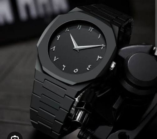 Full Black Aura Quartz Watch | Premium Lightweight Analog Watch for Men & Boys – Stylish Casual Fiber Body