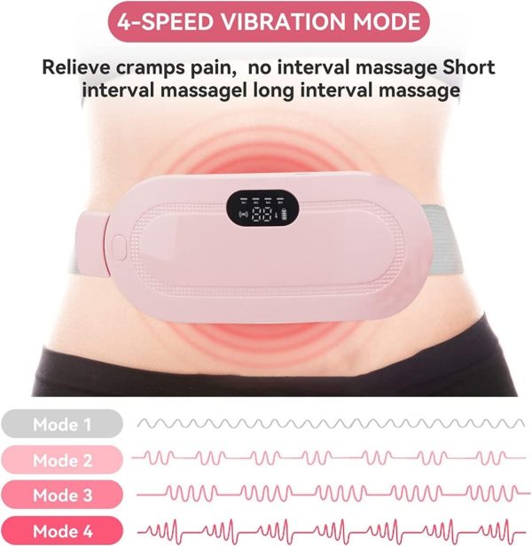Menstrual Heating Pad | Portable Period Pain Relief Belt with Heat & Massage | Cramp Relief Device for Women