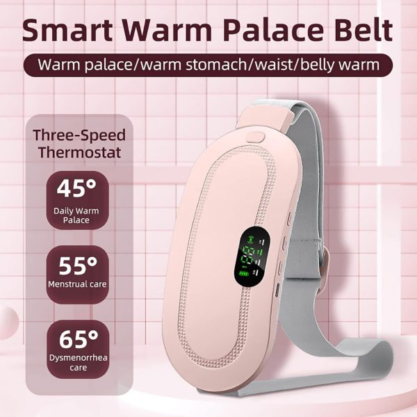 Menstrual Heating Pad | Portable Period Pain Relief Belt with Heat & Massage | Cramp Relief Device for Women