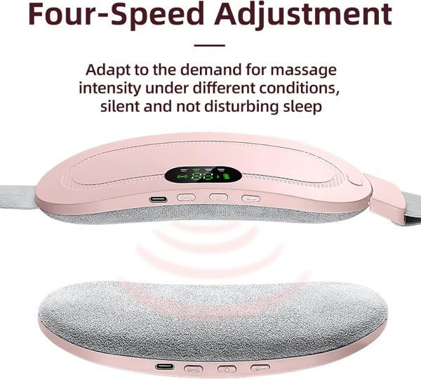 Menstrual Heating Pad | Portable Period Pain Relief Belt with Heat & Massage | Cramp Relief Device for Women