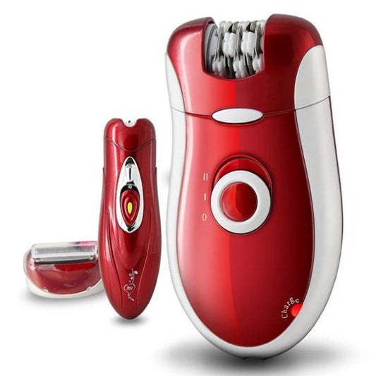 Kemei KM-3068 Rechargeable 3-in-1 Epilator for Women | Electric Shaver & Trimmer Set with Multiple Heads
