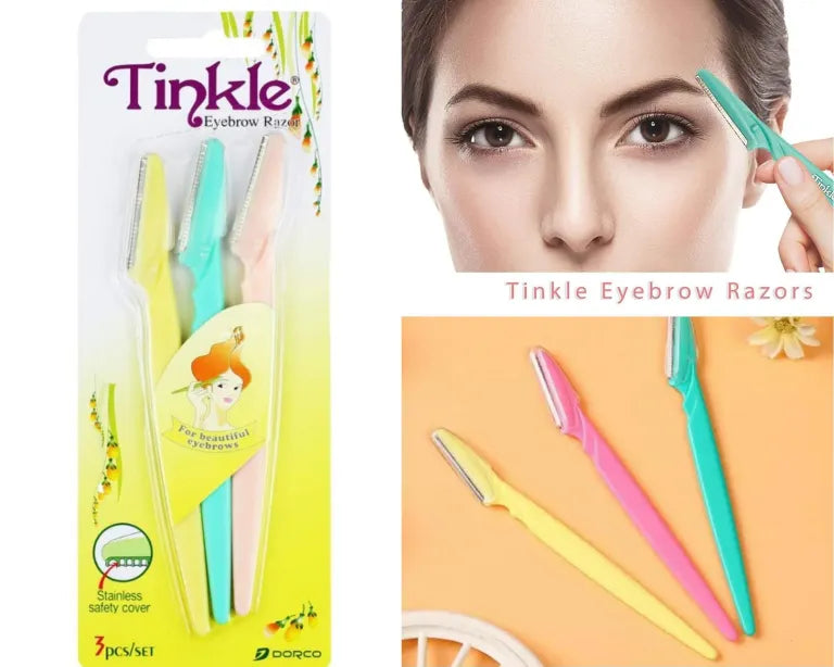 Tinkle Eyebrow Razors | Precision Eyebrow Shaper & Facial Hair Remover | Safe & Portable Beauty Tool
