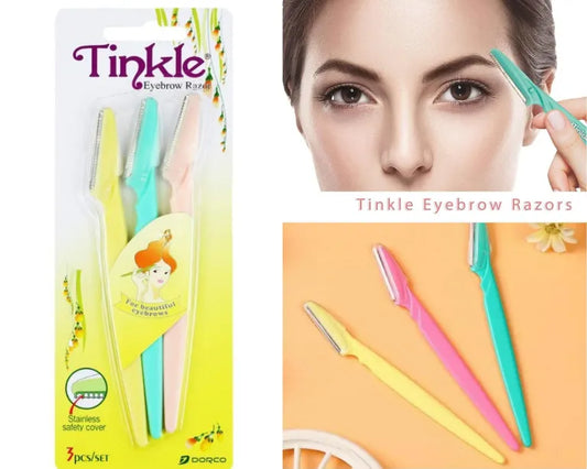 Tinkle Eyebrow Razors | Precision Eyebrow Shaper & Facial Hair Remover | Safe & Portable Beauty Tool