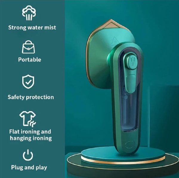 Portable Mini Electric Steam Iron – Handheld Garment Steamer for Clothes | Travel-Friendly Ceramic Soleplate, Quick Wrinkle Removal
