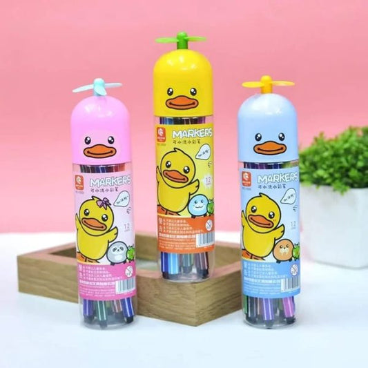 Set of 12 Flomaster Colors – Kids Drawing & Coloring Markers | Yellow Bird Design